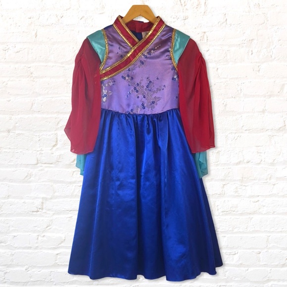 Disney Princess Mulan Costume Dress - Red, Blue, Purple Size 7/8 - Picture 8 of 8